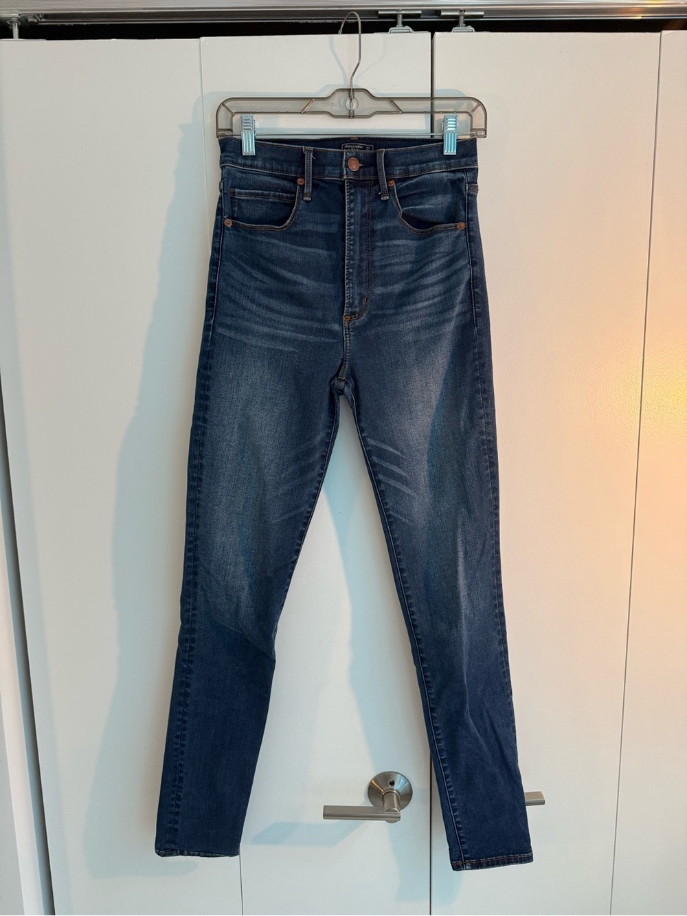 Abercrombie & Fitch medium wash super skinny jeans in 4L